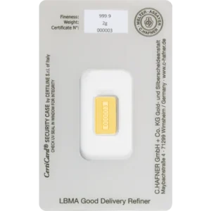 2 g Goldbarren C. Hafner – Bild 2