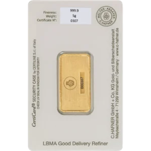 5 g Goldbarren C. Hafner – Bild 2