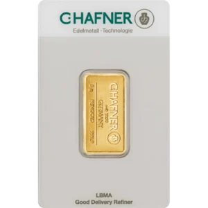 5 g Goldbarren C. Hafner