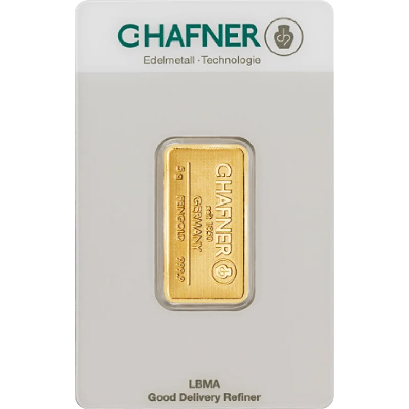 5 g Goldbarren C. Hafner – Bild 1
