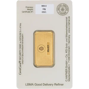 10 g Goldbarren C. Hafner – Bild 2