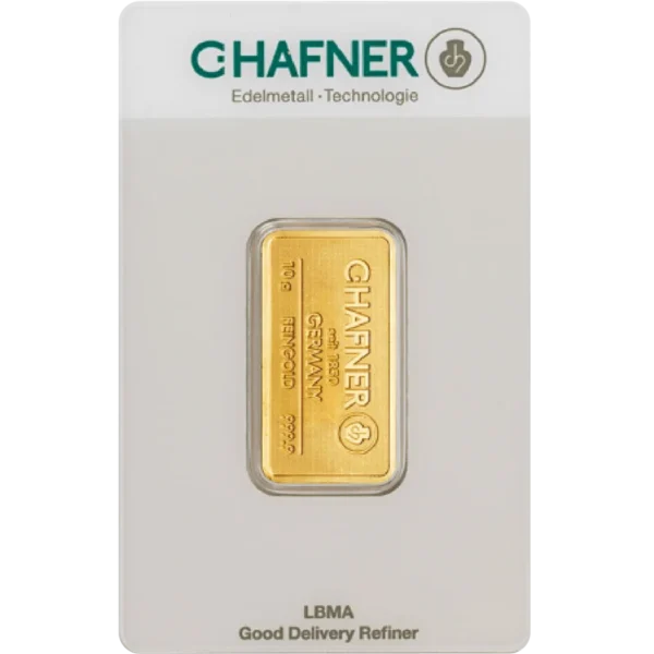 10 g Goldbarren C. Hafner