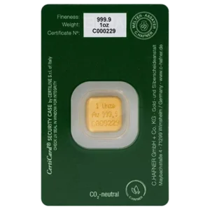 1 Unze Goldbarren C. Hafner CO2 neutral – Bild 2