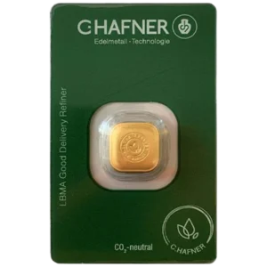 1 Unze Goldbarren C. Hafner CO2 neutral