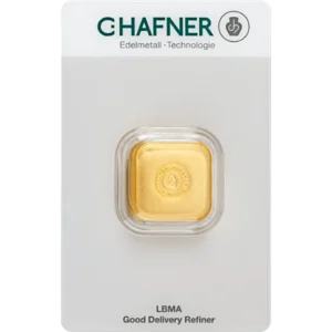 50 g Goldbarren C. Hafner gegossen