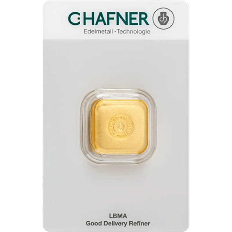 50 g Goldbarren C. Hafner gegossen – Bild 1