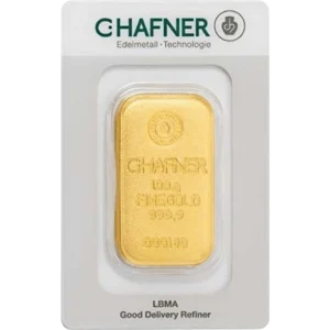 100 g Goldbarren C. Hafner gegossen