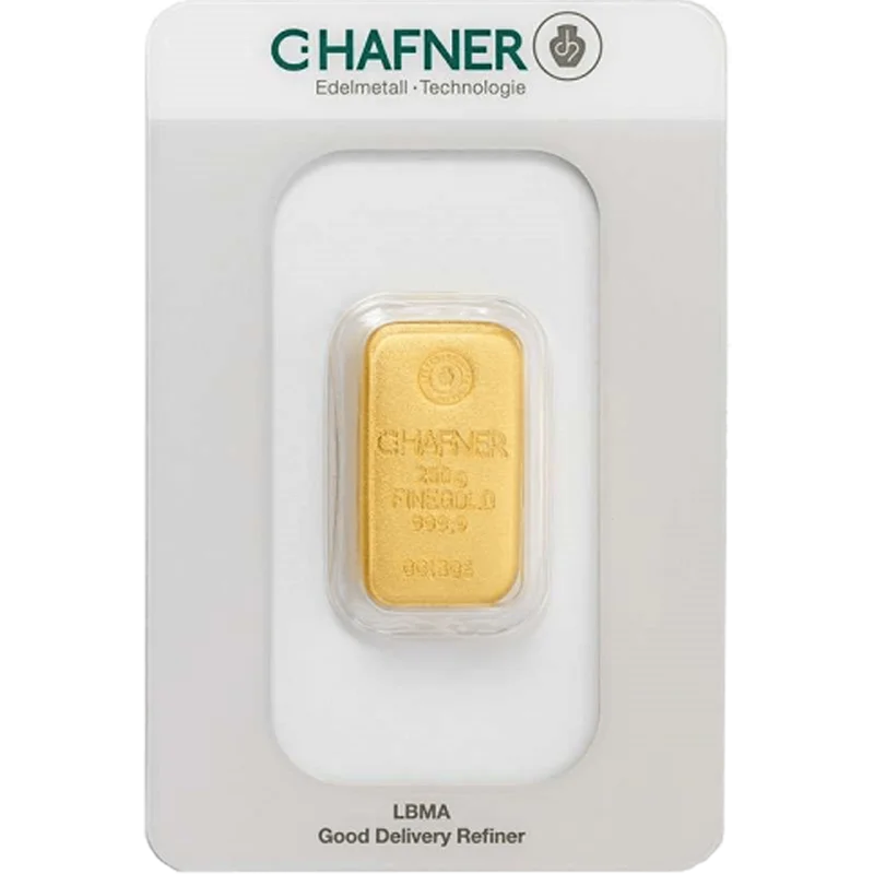 250 g Goldbarren C. Hafner – Bild 2
