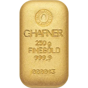 250 g Goldbarren C. Hafner
