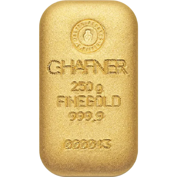 250 g Goldbarren C. Hafner