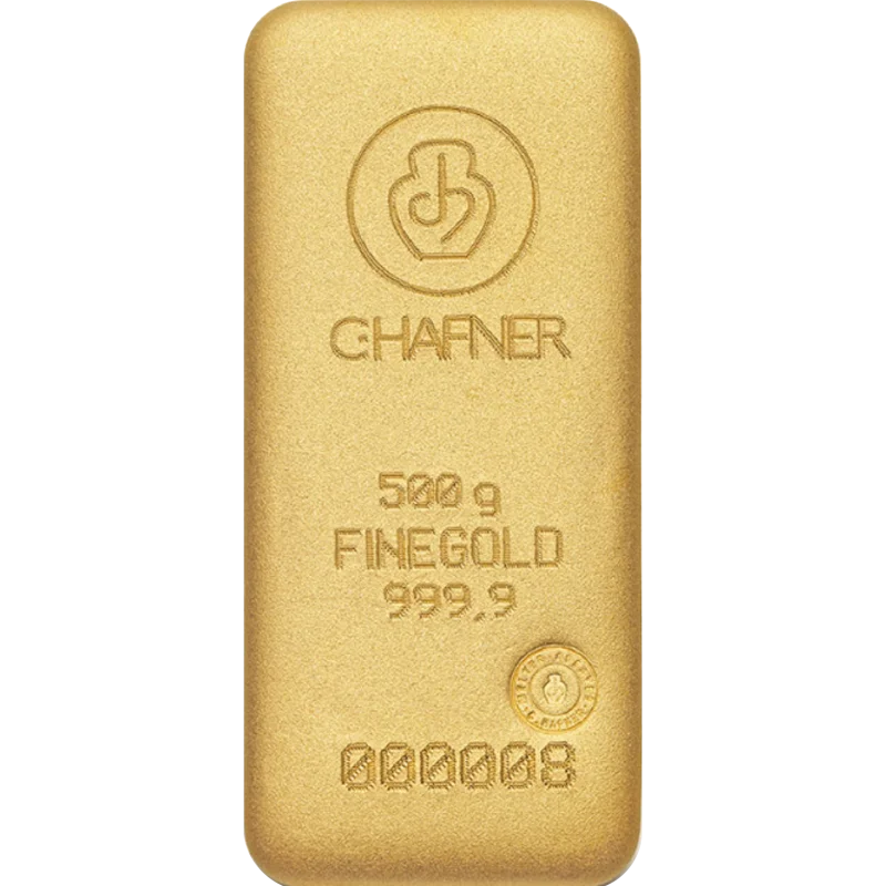 500 g Goldbarren C. Hafner – Bild 1