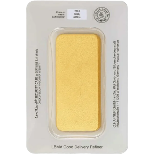 1 kg Goldbarren C. Hafner