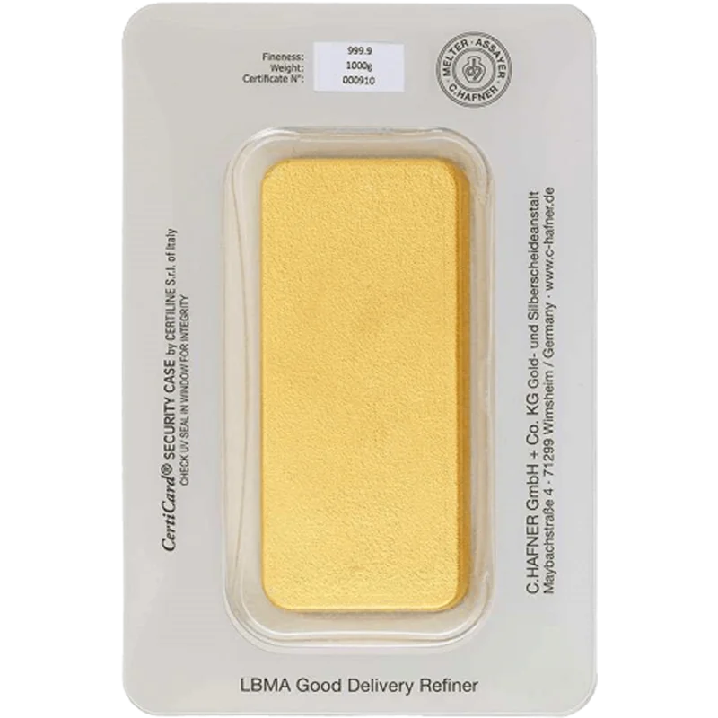 1 kg Goldbarren C. Hafner – Bild 3