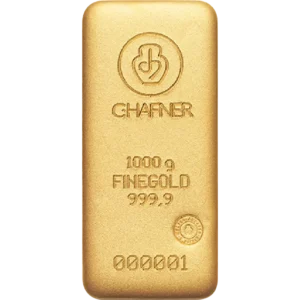 1 kg Goldbarren C. Hafner