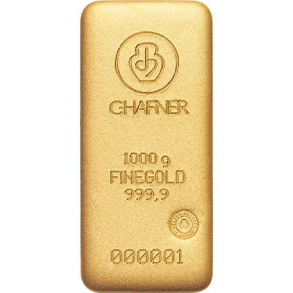 1 kg Goldbarren C. Hafner