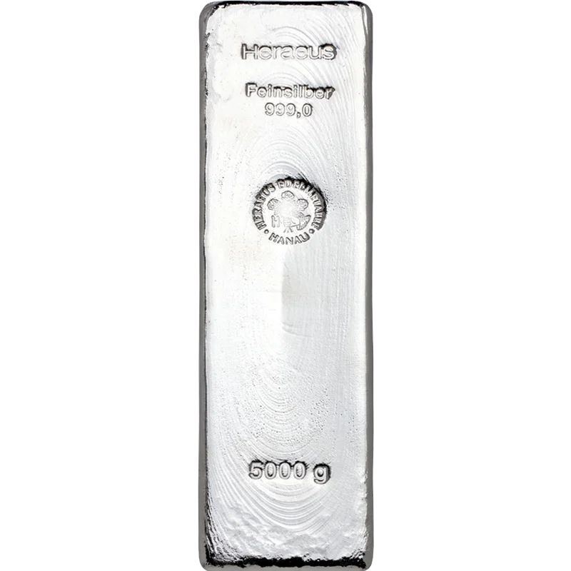 5 kg Silberbarren Heraeus – Bild 1