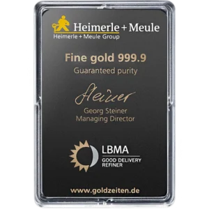 25 x 1 g Gold UnityBar Heimerle und Meule – Bild 2