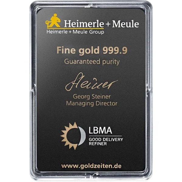 25 x 1 g Gold UnityBar Heimerle und Meule