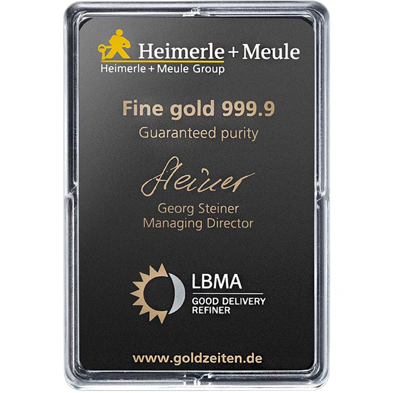 25 x 1 g Gold UnityBar Heimerle und Meule – Bild 2