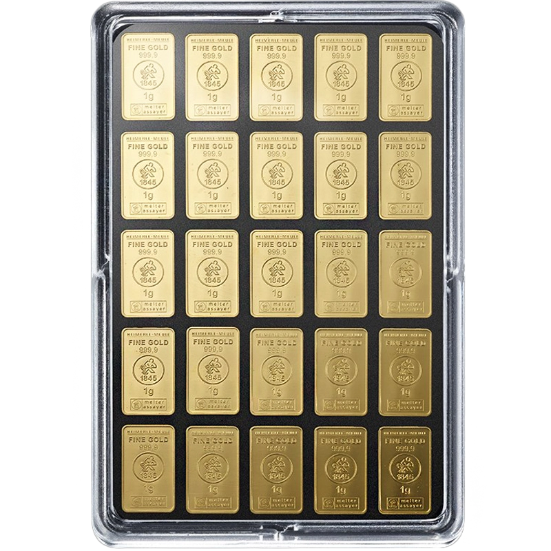 25 x 1 g Gold UnityBar Heimerle und Meule – Bild 1