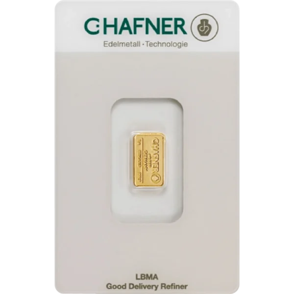 1 g Goldbarren C. Hafner
