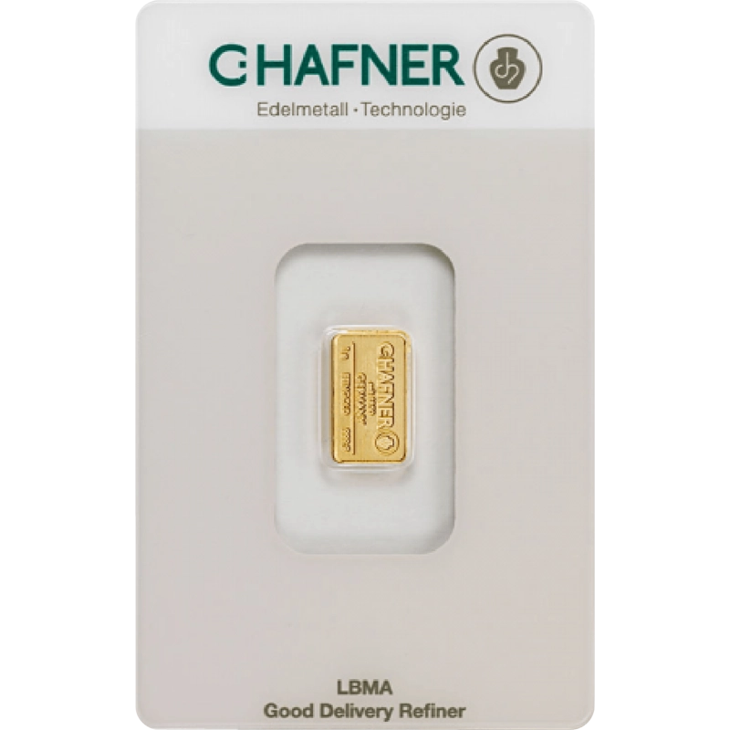 1 g Goldbarren C. Hafner – Bild 1