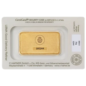 25 g Goldbarren C. Hafner – Bild 3