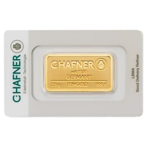 25 g Goldbarren C. Hafner – Bild 2