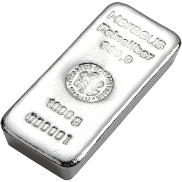 1 kg Silberbarren Heraeus