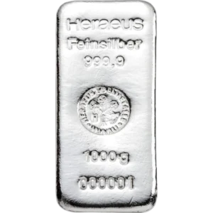 1 kg Silberbarren Heraeus – Bild 2
