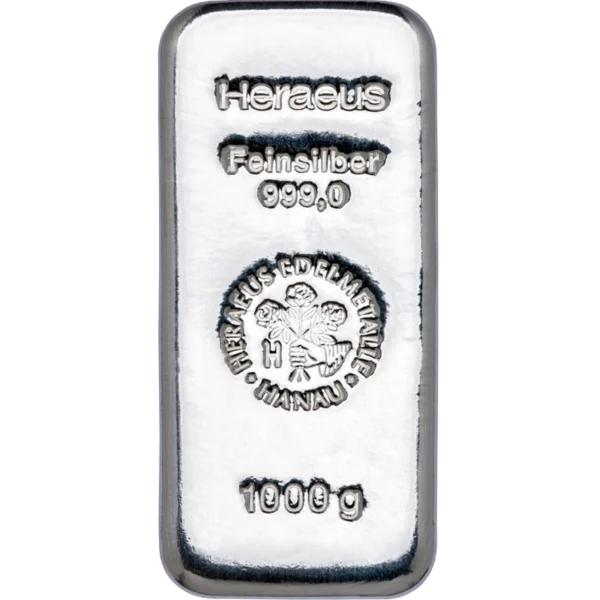 1 kg Silberbarren Heraeus